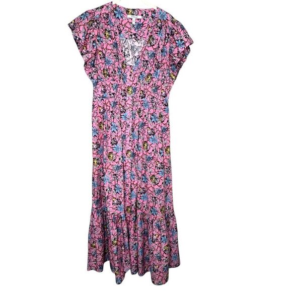 Derek Lam 10 Crosby Dress Size 6 Greta Pink Flutter Sleeve Button Down - Picture 1 of 12